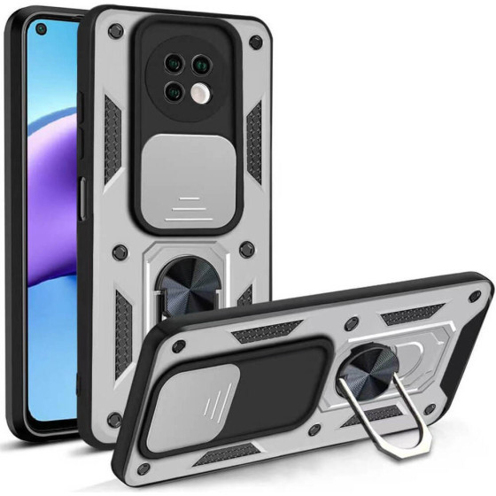 Bodycell Armor Slide Cover Case Xiaomi Note 9T Silver - (BA-00123)