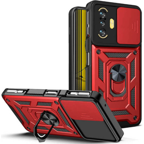 Bodycell Armor Slide Cover Case Xiaomi Poco F3 GT Red - (BA-00131)