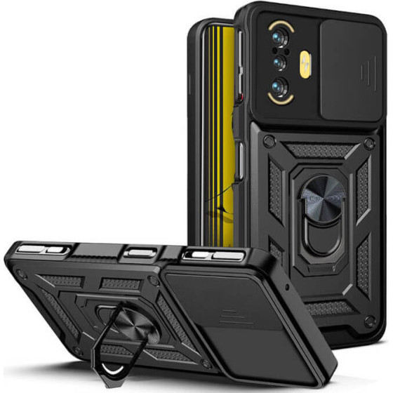 Bodycell Armor Slide Cover Case Xiaomi Poco F3 GT Black - (BA-00130)