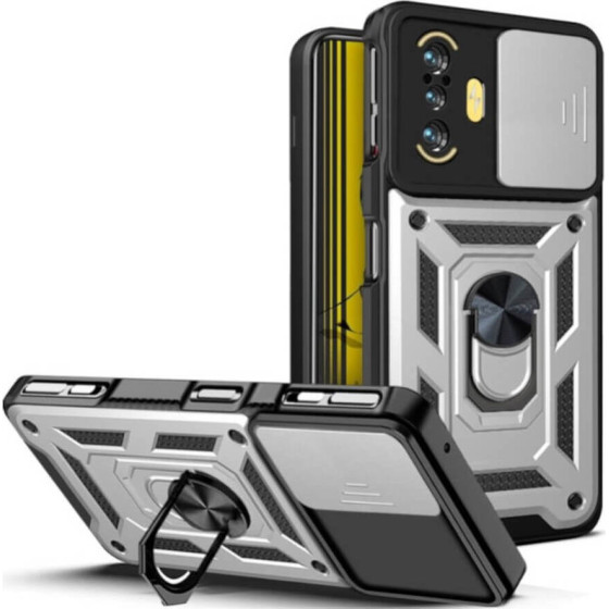 Bodycell Armor Slide Cover Case Xiaomi Poco F3 GT Silver - (BA-00132)