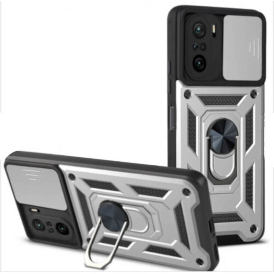 Bodycell Armor Slide Cover Case Xiaomi Poco F3 Silver - (BA-00129)