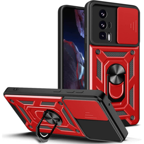 Bodycell Armor Slide Cover Case Xiaomi Poco F5 Pro Red - (BA-00293)