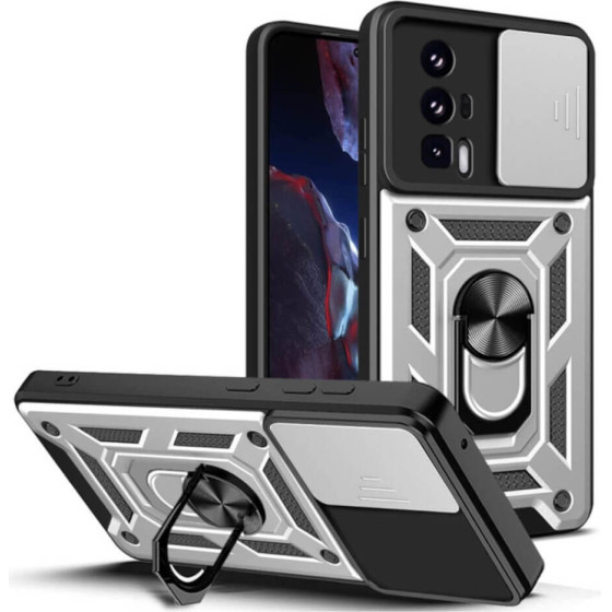 Bodycell Armor Slide Cover Case Xiaomi Poco F5 Pro Silver - (BA-00294)