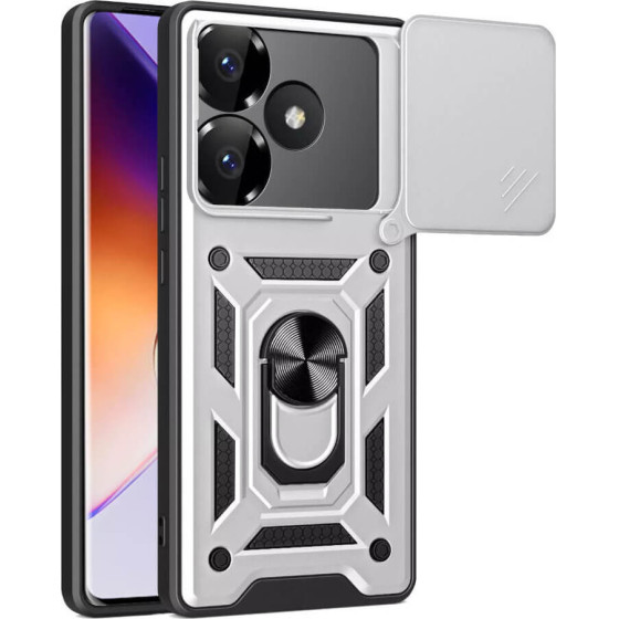 Bodycell Armor Slide Cover Case Xiaomi Poco F6 5G Silver - (BA-00406)