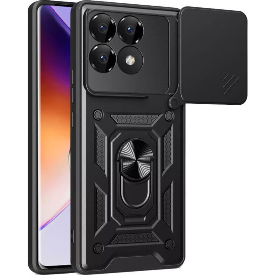 Bodycell Armor Slide Cover Case Xiaomi Poco F6 Pro 5G Black - (BA-00407)