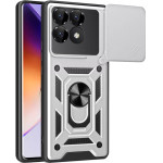 Bodycell Armor Slide Cover Case Xiaomi Poco F6 Pro 5G Silver - (BA-00409)