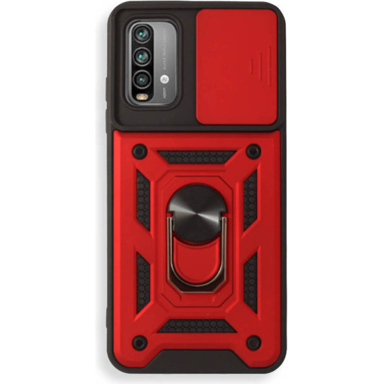 Bodycell Armor Slide Cover Case Xiaomi Poco M3/Note 9 4G Red - (BA-00119)