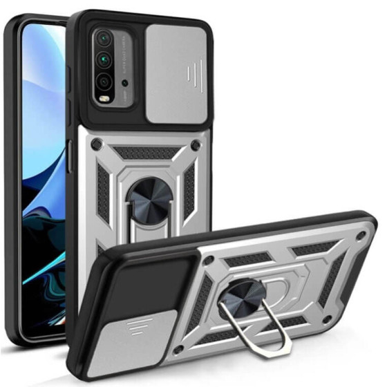 Bodycell Armor Slide Cover Case Xiaomi Poco M3/Note 9 4G Silver - (BA-00120)