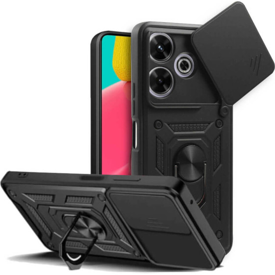 Bodycell Armor Slide Cover Case Xiaomi Poco M6 4G/M6 Plus 5G Black - (BA-00455)
