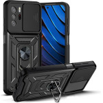 Bodycell Armor Slide Cover Case Xiaomi Poco X3 GT Black - (BA-00103)