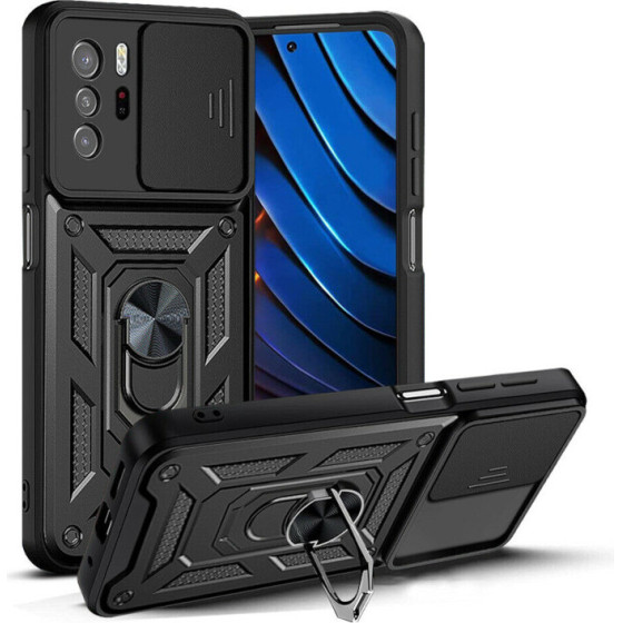 Bodycell Armor Slide Cover Case Xiaomi Poco X3 GT Black - (BA-00103)
