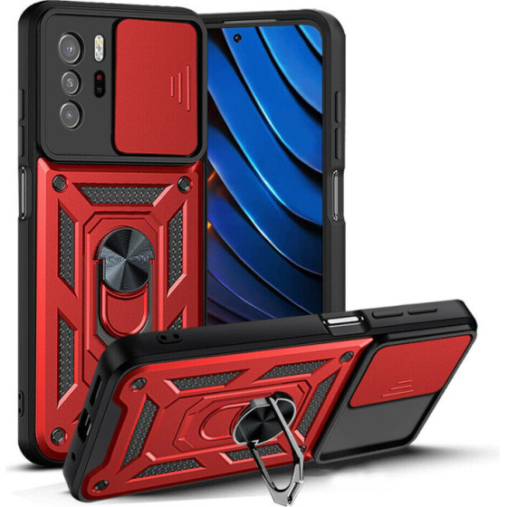 Bodycell Armor Slide Cover Case Xiaomi Poco X3 GT Red - (BA-00104)