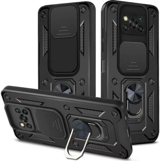 Bodycell Armor Slide Cover Case Xiaomi Poco X3/X3 Pro Black - (BA-00133)