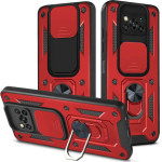Bodycell Armor Slide Cover Case Xiaomi Poco X3/X3 Pro Red - (BA-00134)