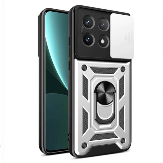 Bodycell Armor Slide Cover Case Xiaomi Poco X6 Pro 5G Silver - (BA-00397)