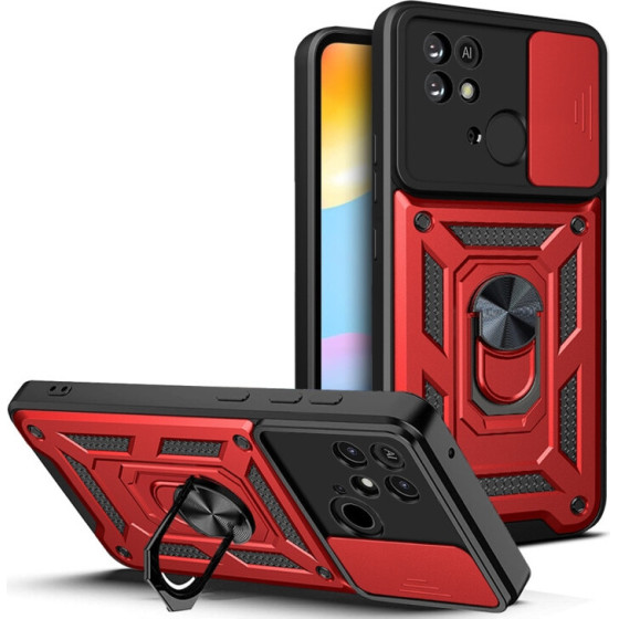 Bodycell Armor Slide Cover Case Xiaomi Redmi 10C Red - (BA-00210)