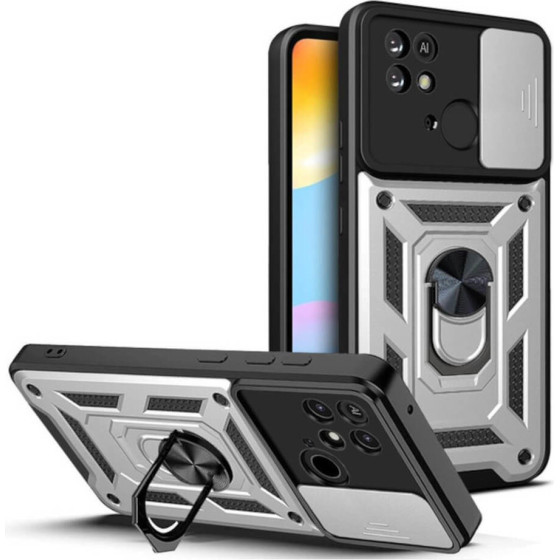 Bodycell Armor Slide Cover Case Xiaomi Redmi 10C Silver - (BA-00375)