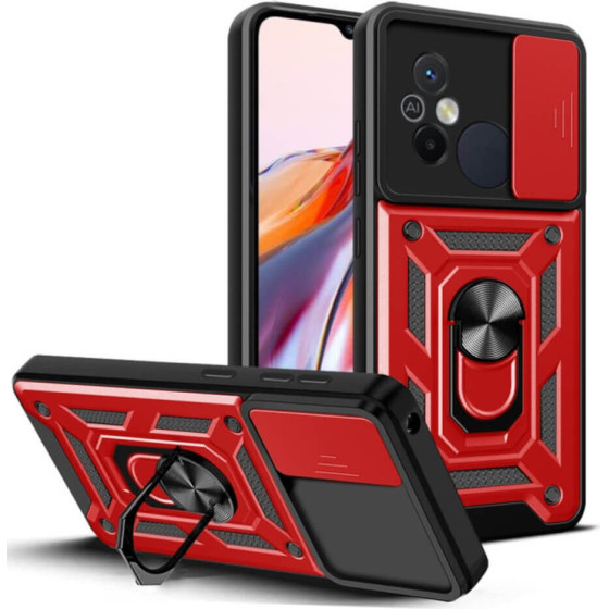 Bodycell Armor Slide Cover Case Xiaomi Redmi 12C Red - (BA-00257)
