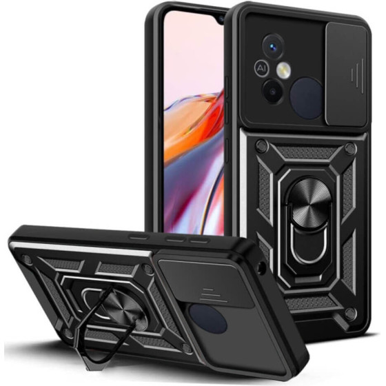 Bodycell Armor Slide Cover Case Xiaomi Redmi 12C Black - (BA-00256)