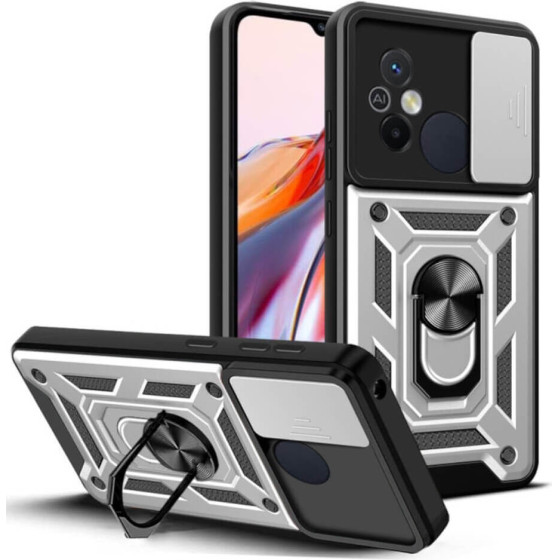Bodycell Armor Slide Cover Case Xiaomi Redmi 12C Silver - (BA-00258)