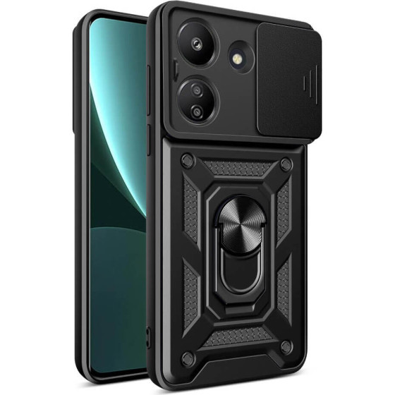 Bodycell Armor Slide Cover Case Xiaomi Redmi 13C 4G/Poco C65 Black - (BA-00369)