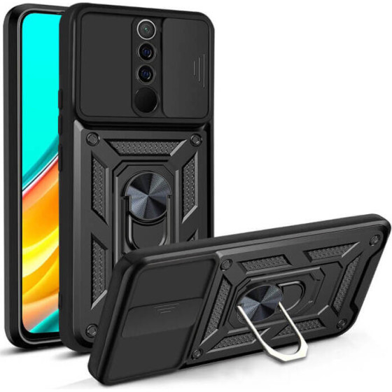 Bodycell Armor Slide Cover Case Xiaomi Redmi 9 Black - (BA-00139)