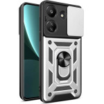 Bodycell Armor Slide Cover Case Xiaomi Redmi 13C 4G/Poco C65 Silver - (BA-00371)