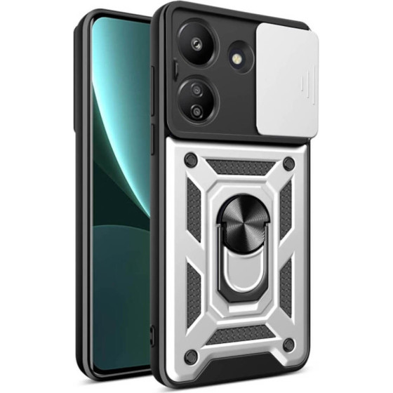 Bodycell Armor Slide Cover Case Xiaomi Redmi 13C 4G/Poco C65 Silver - (BA-00371)
