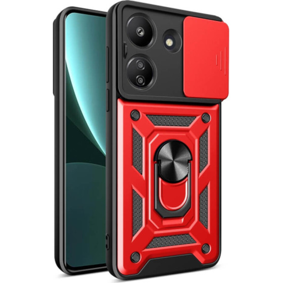 Bodycell Armor Slide Cover Case Xiaomi Redmi 13C 4G/Poco C65 Red - (BA-00370)