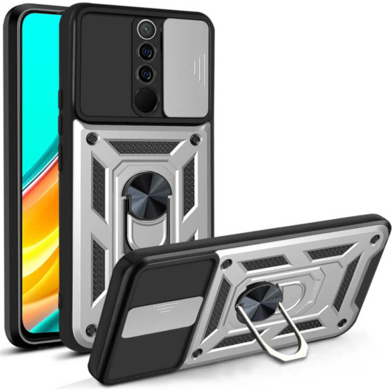 Bodycell Armor Slide Cover Case Xiaomi Redmi 9 Silver - (BA-00141)