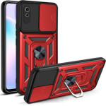 Bodycell Armor Slide Cover Case Xiaomi Redmi 9A Red - (BA-00143)
