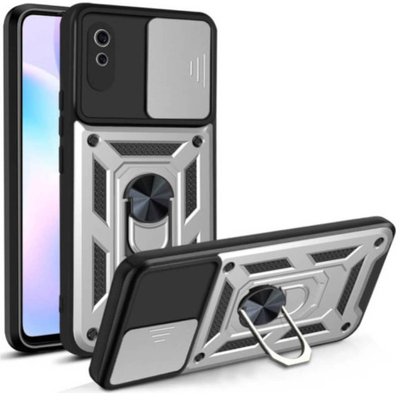 Bodycell Armor Slide Cover Case Xiaomi Redmi 9A Silver - (BA-00144)