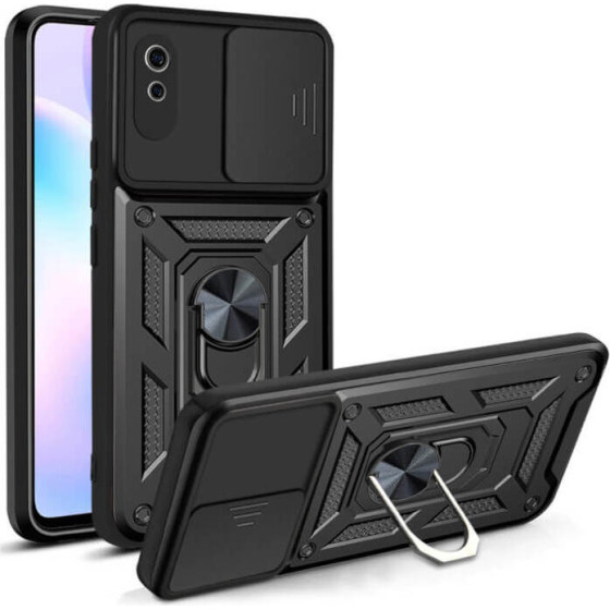 Bodycell Armor Slide Cover Case Xiaomi Redmi 9A Black - (BA-00142)