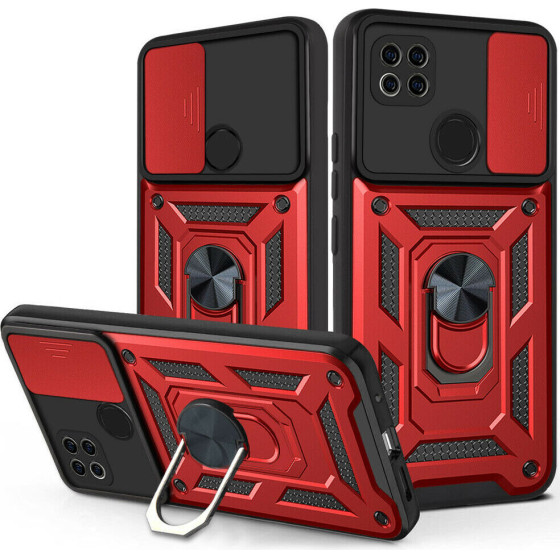 Bodycell Armor Slide Cover Case Xiaomi Redmi 9C Red - (BA-00146)