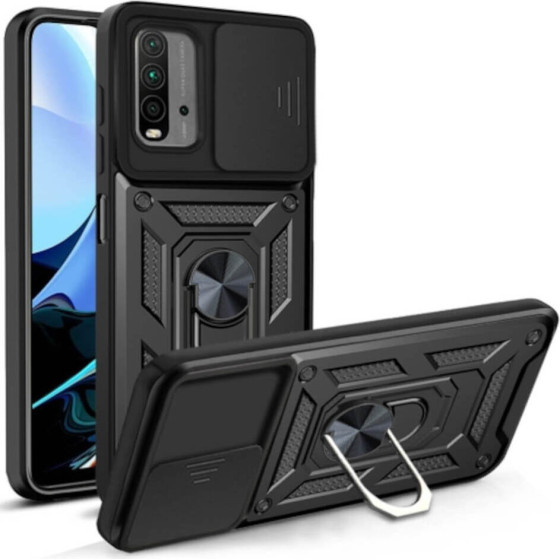 Bodycell Armor Slide Cover Case Xiaomi Redmi 9T Black - (BA-00249)