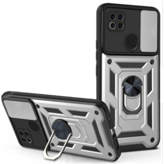 Bodycell Armor Slide Cover Case Xiaomi Redmi 9C Silver - (BA-00147)