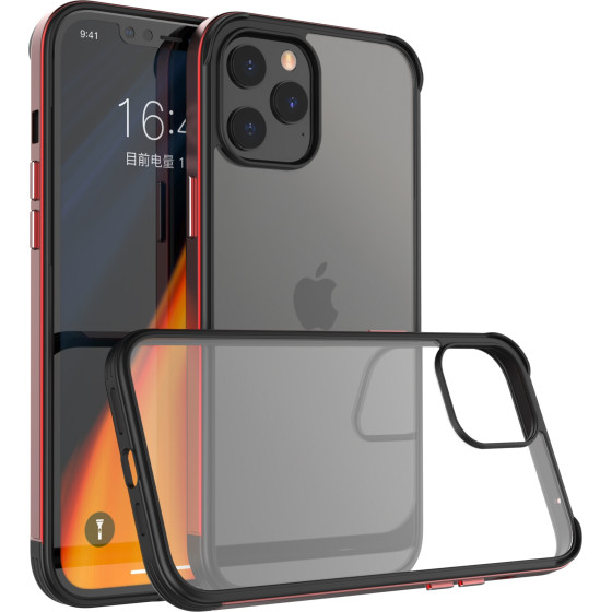 Bodycell Back Cover + Aluminium Bumper For iPhone 12/12 Pro Red - (04-00011)