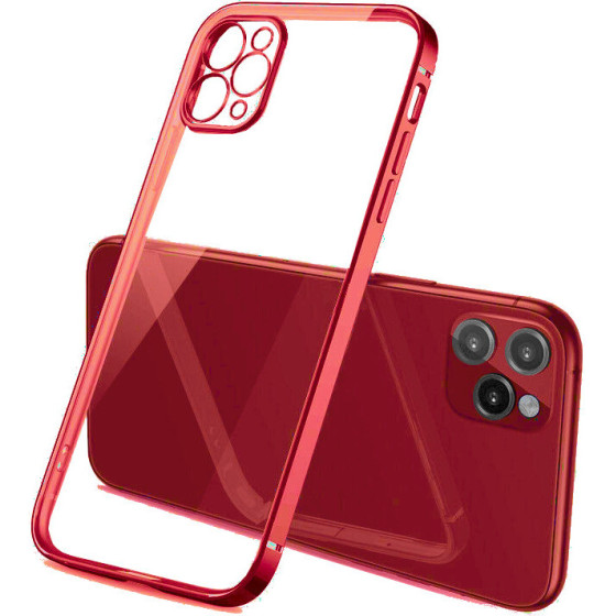 Bodycell Back Cover HD Clear For iPhone 13 Pro Max Red - (04-00882)