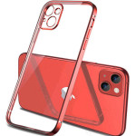Bodycell Back Cover HD Clear For iPhone 13 Red - (04-00872)
