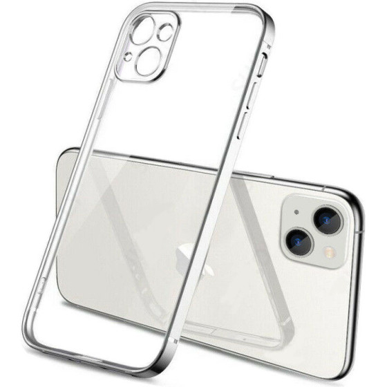 Bodycell Back Cover HD Clear For iPhone 13 Silver - (04-00873)