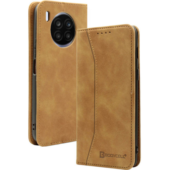 Bodycell Book Case Pu Leather Huawei Honor 50 Lite Brown - (04-00475)