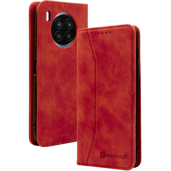 Bodycell Book Case Pu Leather Huawei Nova 8i Red - (04-00391)