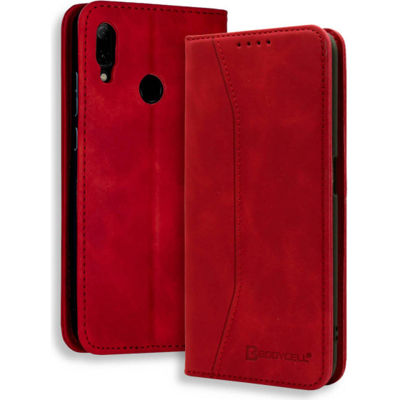 Bodycell Book Case Pu Leather Huawei P Smart 2019/Honor 10 Lite Red - (04-00508)
