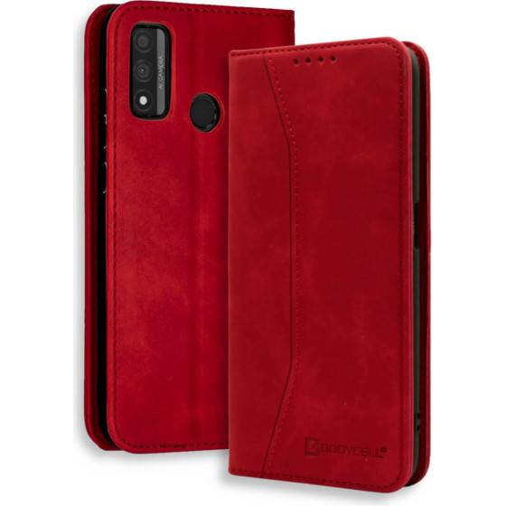 Bodycell Book Case Pu Leather Huawei P Smart 2020 Red - (04-00513)