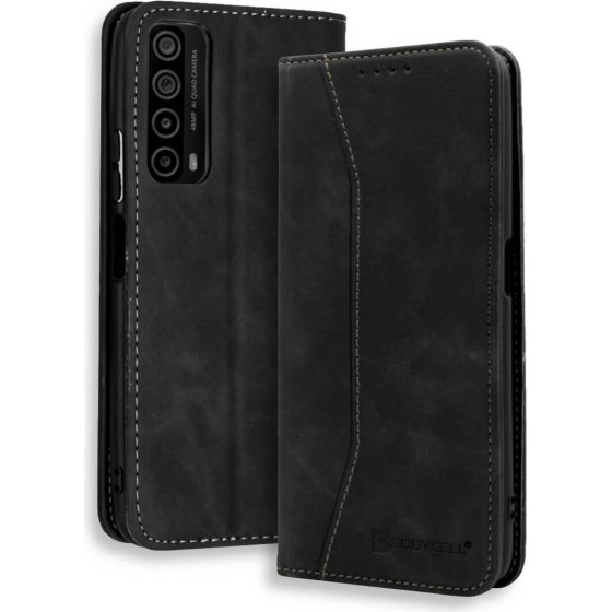 Bodycell Book Case Pu Leather Huawei P Smart 2021 Black - (04-00517)