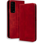 Bodycell Book Case Pu Leather Huawei P Smart 2021 Red - (04-00518)