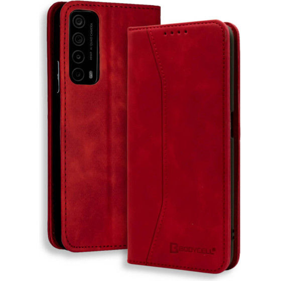 Bodycell Book Case Pu Leather Huawei P Smart 2021 Red - (04-00518)