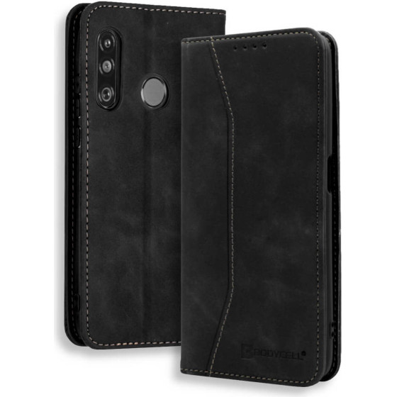 Bodycell Book Case Pu Leather Huawei P30 Lite Black - (04-00532)