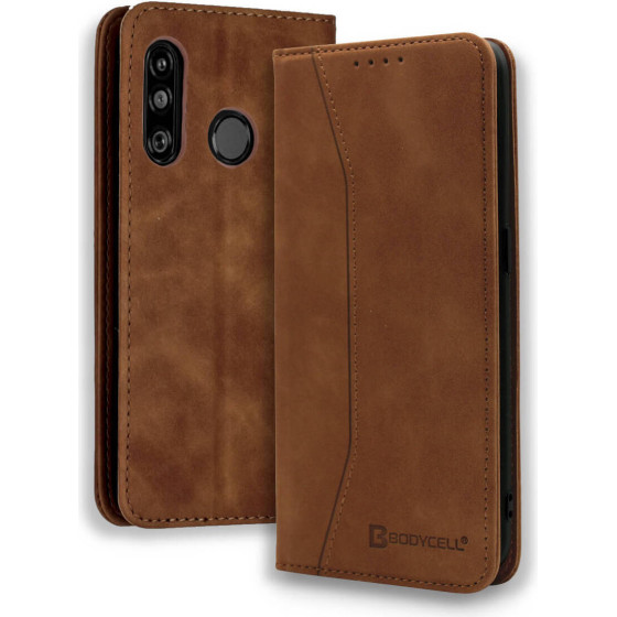 Bodycell Book Case Pu Leather Huawei P30 Lite Brown - (04-00534)