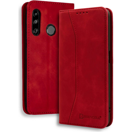 Bodycell Book Case Pu Leather Huawei P30 Lite Red - (04-00533)